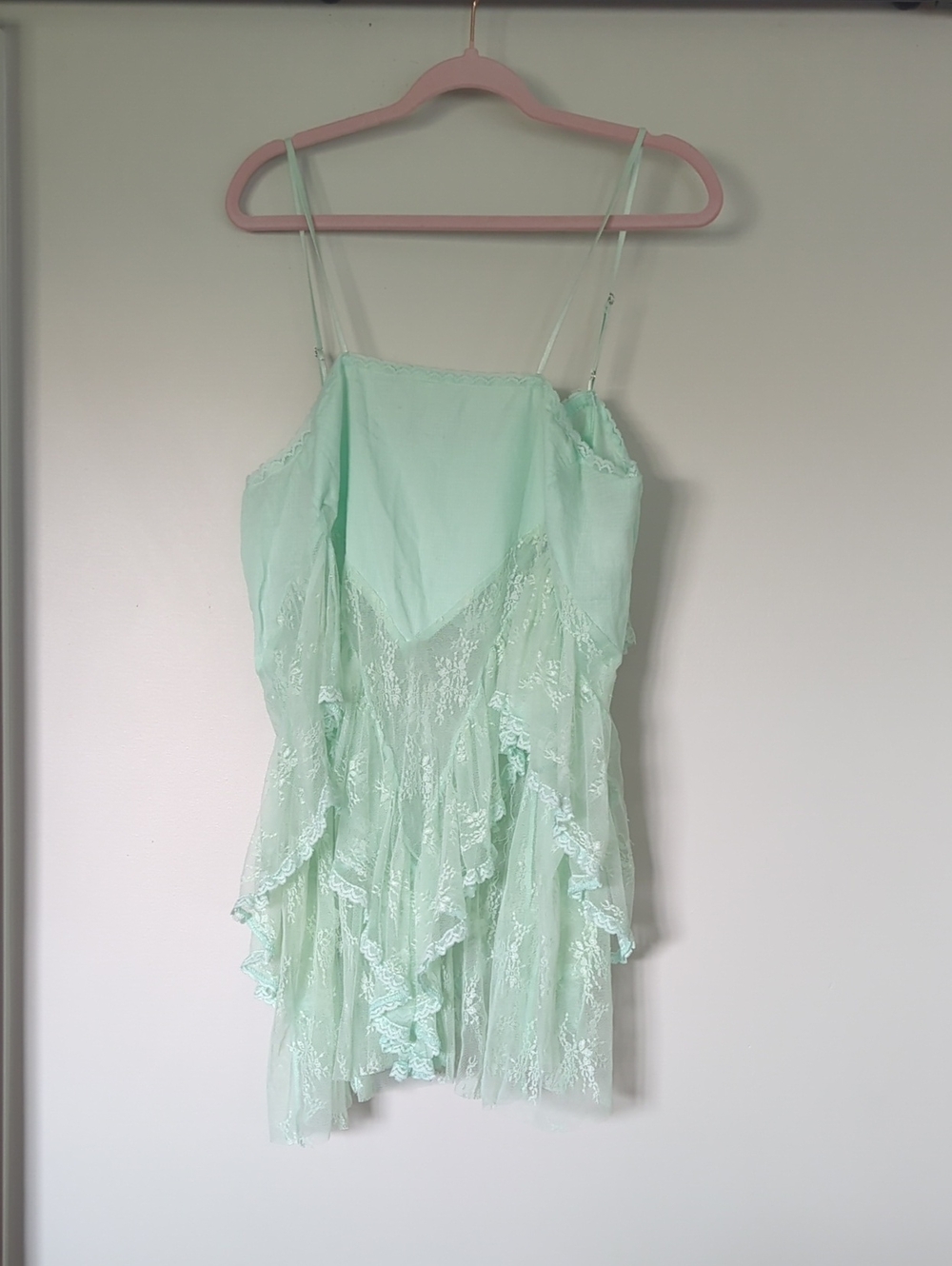 Lace Ruffle Chemise Top - Picture 1 of 1